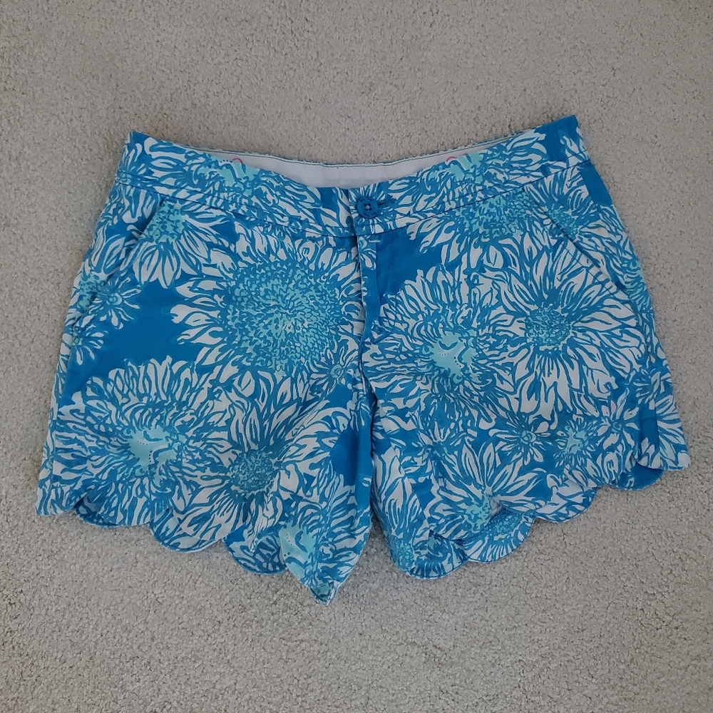 Lilly Pulitzer The Buttercup Shorts in Ariel Blue Lion in the Sun sz00